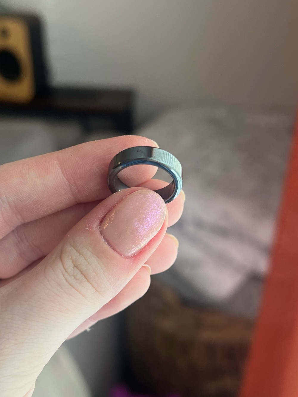 Minimalist Black Hematite Ring - Women Accessories